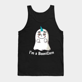 Funny Halloween: Relaxed Boonicorn Unicorn Ghost Tank Top